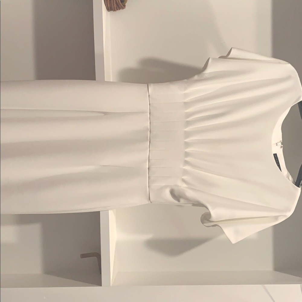 White midi dress